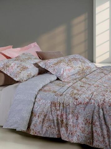 Постельное белье 2 спальное евро Mirabello Profumo Di Glicinia M56 Sabbia серое