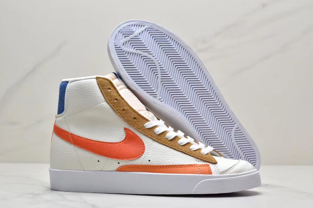 Nike blazer white orange best sale