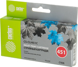 Картридж струйный Cactus CS-CLI451C голубой (12мл) для Canon MG6340, 5440, IP7240