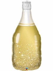 Q Фигура, Бутылка шампанского, Золотая, 39
