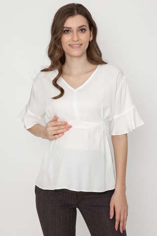 Блузка для беременных 11558 молочный