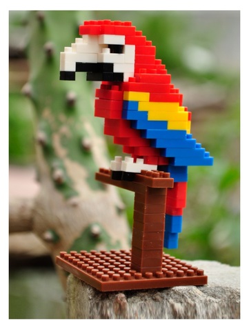 Конструктор Wisehawk попугай Скарлет Ара 105 деталей NO. B1 Scarlet Macaw Gift Series