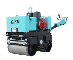 Ручной виброкаток GIKS GVR800H двухвальцовый, бензиновый - [800 кг / Honda GX390]