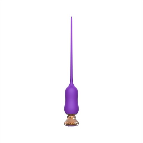 Фиолетовый тонкий стимулятор Nipple Vibrator - 23 см. - I-MOON MY-1702