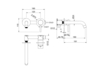 Aquatek AQ1313BGM AQ1313BGM ЕВРОПА смеситель для раковины настенный 2 отв. (внешняя и скрытая часть), шлиф. черный хром