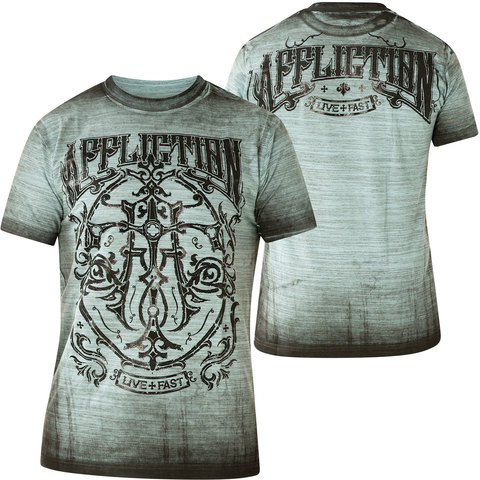 Affliction | Футболка мужская Black Mist A23529 перед и спина