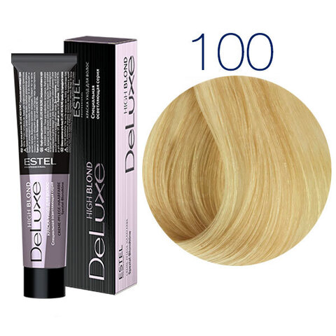 Estel Professional DeLuxe High Blond 100 (Натуральный блондин ультра) - Осветляющая краска-уход