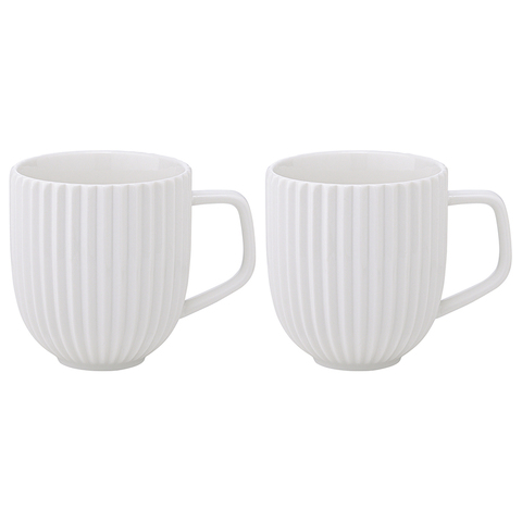 Набор кружек 2шт 400мл Tkano Edge белый