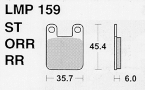 Колодки дискового тормоза AP Racing LMP159 ST  (FRP405 / FA115)