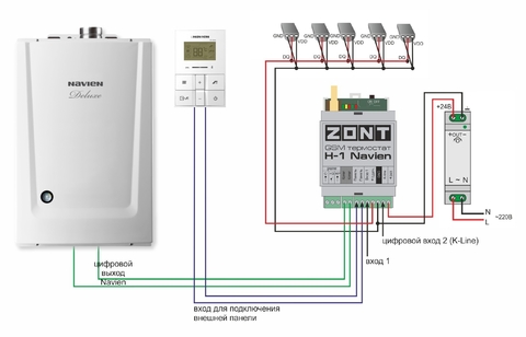 GSM термостат для газовых котлов ZONT H-1 Navien