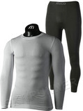 Премиальный комплект термобелья Mico Extra Dry Skintech White/Black мужской
