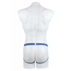 Мужские сексуальные трусики на ремешках синие (S)