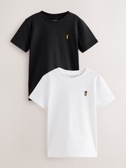 Футболка для мальчика Next AC1-152, 2 шт., Черный, Белый