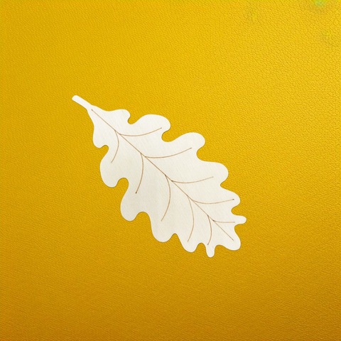 Лист дуба 9,5*5см , фанера