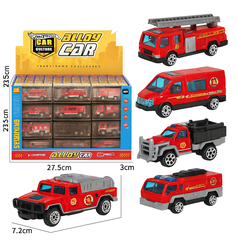 Металлически машинки 60 в уп 7 см ассорти Пожарные