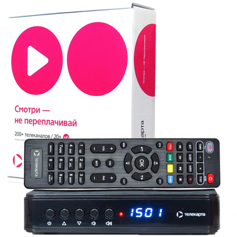 Ресивер Телекарта EVO 09 Спутниковый приемник HD (conax) без карты / версия R3