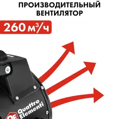 Нагреватель воздуха электрический керамический QUATTRO ELEMENTI QE-3000C (3кВт, 260 м.куб/ч, 220-240 В, режим вентилятора, 2.8кг) 649-233