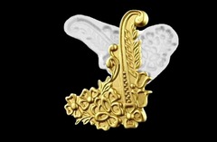 Силиконовый молд № 4002 Вензель угловой большой правый