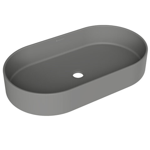 Aqueduto ESP0230 AQD ESPIRAL Раковина накладная овальная 600*390, серый матовый