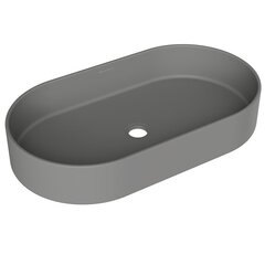 Aqueduto ESP0230 AQD ESPIRAL Раковина накладная овальная 600*390, серый матовый фото