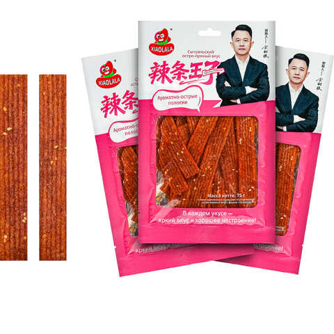 Снеки соевые «Полоски» остро-пряные (РФ) 1кор*10бл*10шт, 75гр