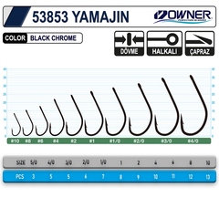 53853 № 10 Крючки OWNER/C'ULTIVA YAMAJIN WITH EYE / продажа от 5 уп.