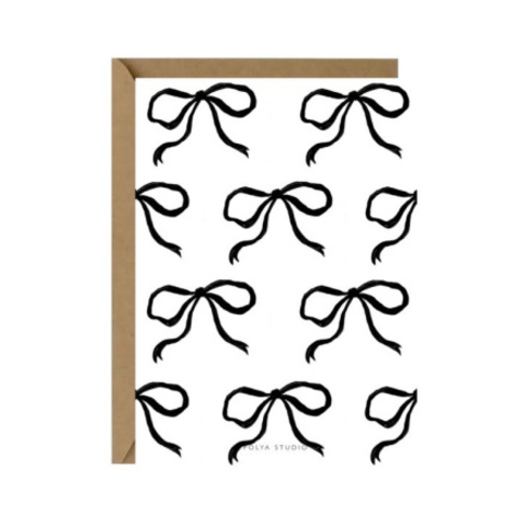 Открытка BOW black