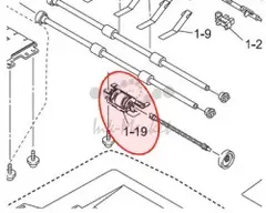 LS7759001 Держатель ролика выходного лотка Brother DCP-8070D, MFC-8370DN, 8380DN (O)