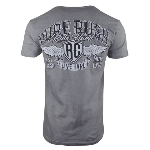 Rush Couture | Футболка мужская ULTIMATE SKULL VINTAGE Grey RC143 спина