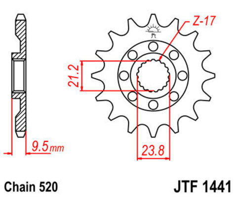 Звезда ведущая JTF1441 14SC