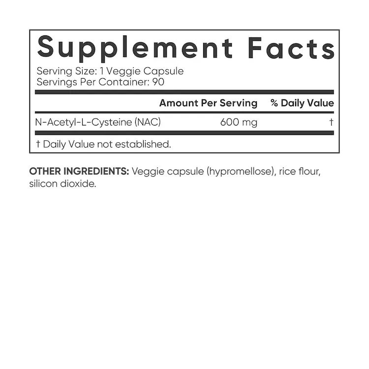 N-Ацетилцистеин 600 мг, NAC N-Acetyl-L-Cysteine 600 mg, Sports Research .