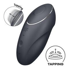 Серый вибростимулятор Tap & Climax 1