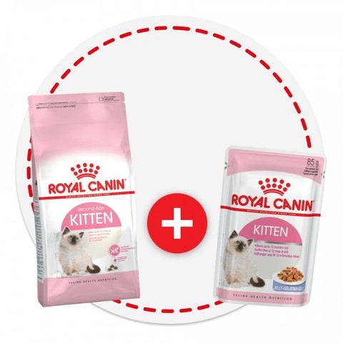 Royal Canin Kitten КОМПЛЕКТ 2кг + паучи 4шт