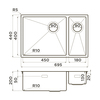 Omoikiri 4997051 Мойка Taki 69-2-U/IF-LG-L Side нерж.сталь/светлое золото