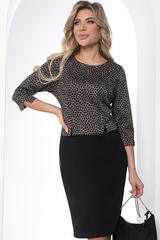 Платье "Кэтрин" (черно-коричневое) П8818 LT Collection