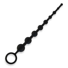 Черные силиконовые анальные бусы Silicone Anal Beads - 30 см. - 