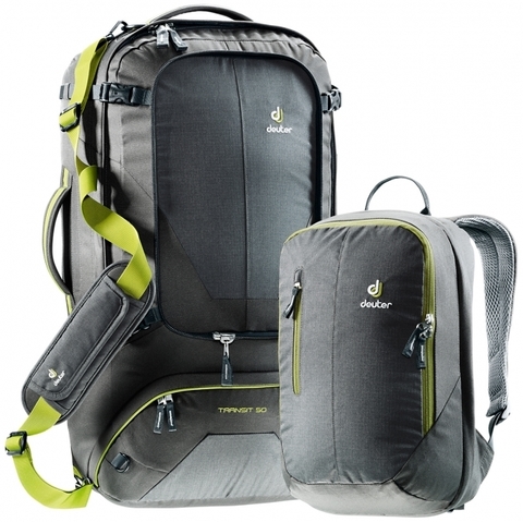 Картинка рюкзак для путешествий Deuter Transit 65 Anthracite-Moss - 2