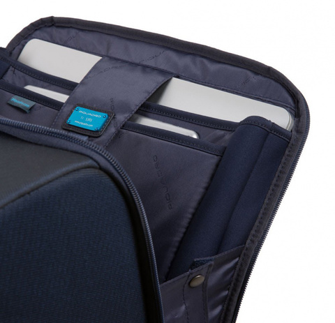 Сумка дорожная Piquadro Tokyo, ткань/кожа натуральная, синий (BV4626S107/BLU)