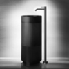Gessi INCISO Подставка напольная под раковину 54601, сифон в комплекте, цвет Cristalplant Dark Metal 54603#850