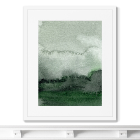 Marina Sturm - Репродукция картины в раме Cloud over the hills, 2021г.
