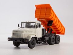 KRAZ-6510 dump truck white-orange  1:43 Legendary trucks USSR #50