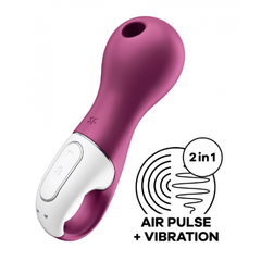 Вакуумный стимулятор клитора с вибрацией Satisfyer Lucky Libra ягодный