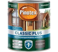 Пропитка декоративная для защиты древесины Pinotex Classic Plus 3 в 1 скандинавский серый 2,5 л.