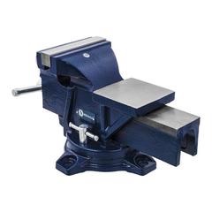 Тиски слесарные поворотные КОБАЛЬТ ширина губок 125 мм, захват 130 мм, 13 кг, наковальня, коробка (245-985)