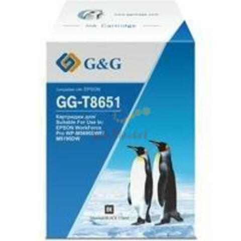 Картридж струйный G&G GG-T8651 черный (176мл) для Epson WorkForce Pro WF-M5690DWF/M5190DW