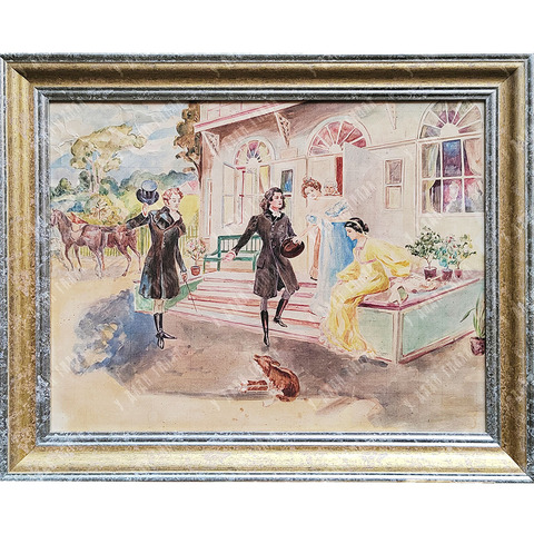 Карвовский Алексей Васильевич (Алекс АКАР).  Евгений Онегин. Бумага, акварель.1940-50е.