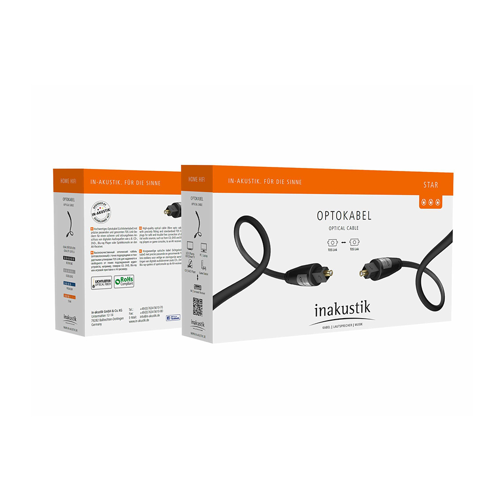 Inakustik Star Optical Cable, Toslink