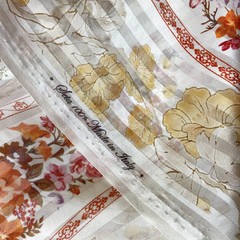 Ткань шифон шелковый купон с цветами Etro 1120