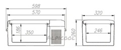 Компрессорный автохолодильник Alpicool C15 (12V/24V, 15л) без адаптера на 220V