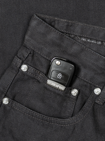 Плотные джинсы цвета серого графита из премиального хлопка